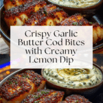 Garlic Butter Cod Bites with Creamy Lemon Herb Dip Recipe