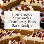 Starbucks Copycat Cranberry Bliss Bars Recipe