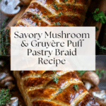 Savory Mushroom & Gruyère Puff Pastry Braid Recipe