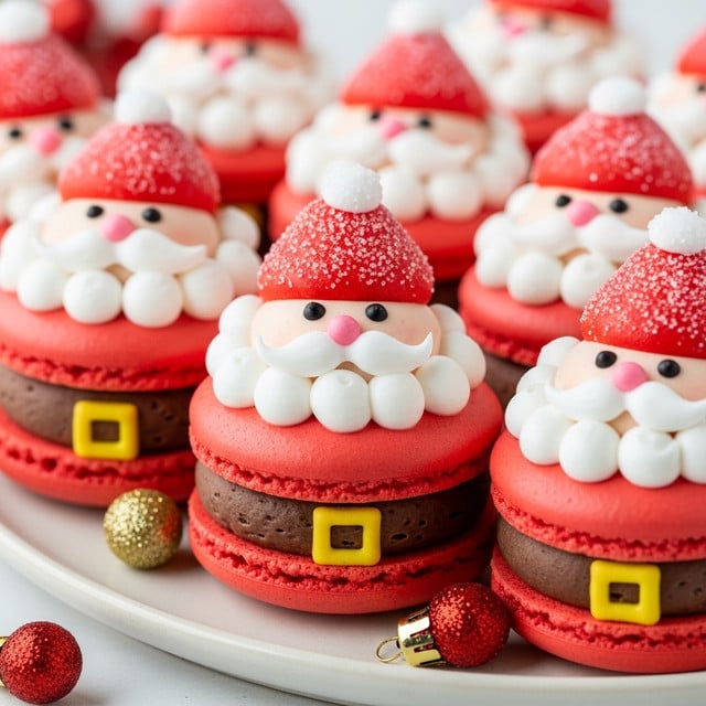Santa Claus Macarons Recipe - Recipe Image