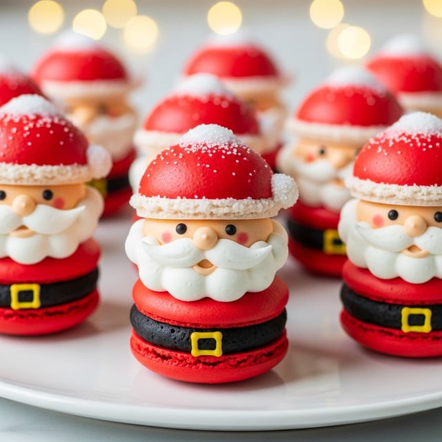 Santa Claus Macarons Recipe - Recipe Image