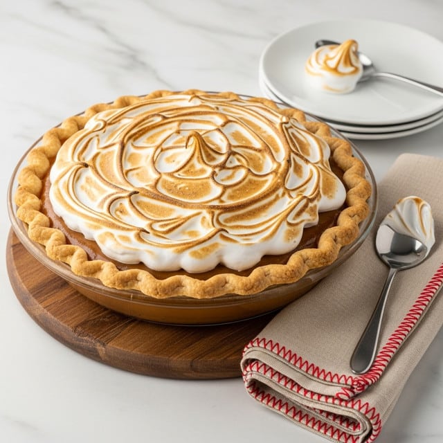 Sweet Potato Pie with Marshmallow Topping Recipe - Recipe Image