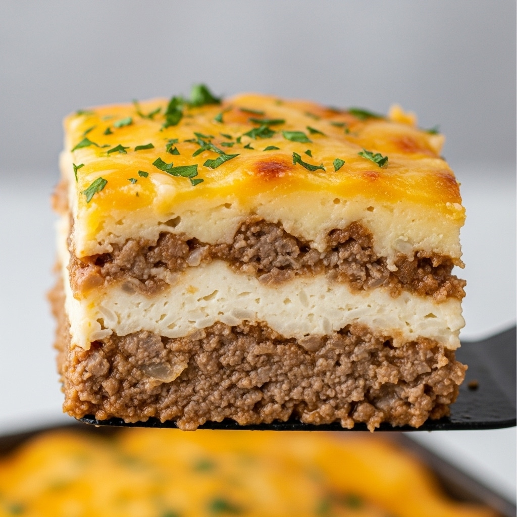 Cheesy Ground Beef Rice Casserole Recipe - Recipe Image
