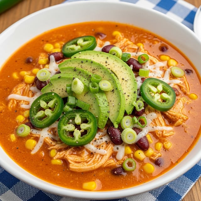 Creamy Chicken Enchilada Soup Recipe - Recipe Image