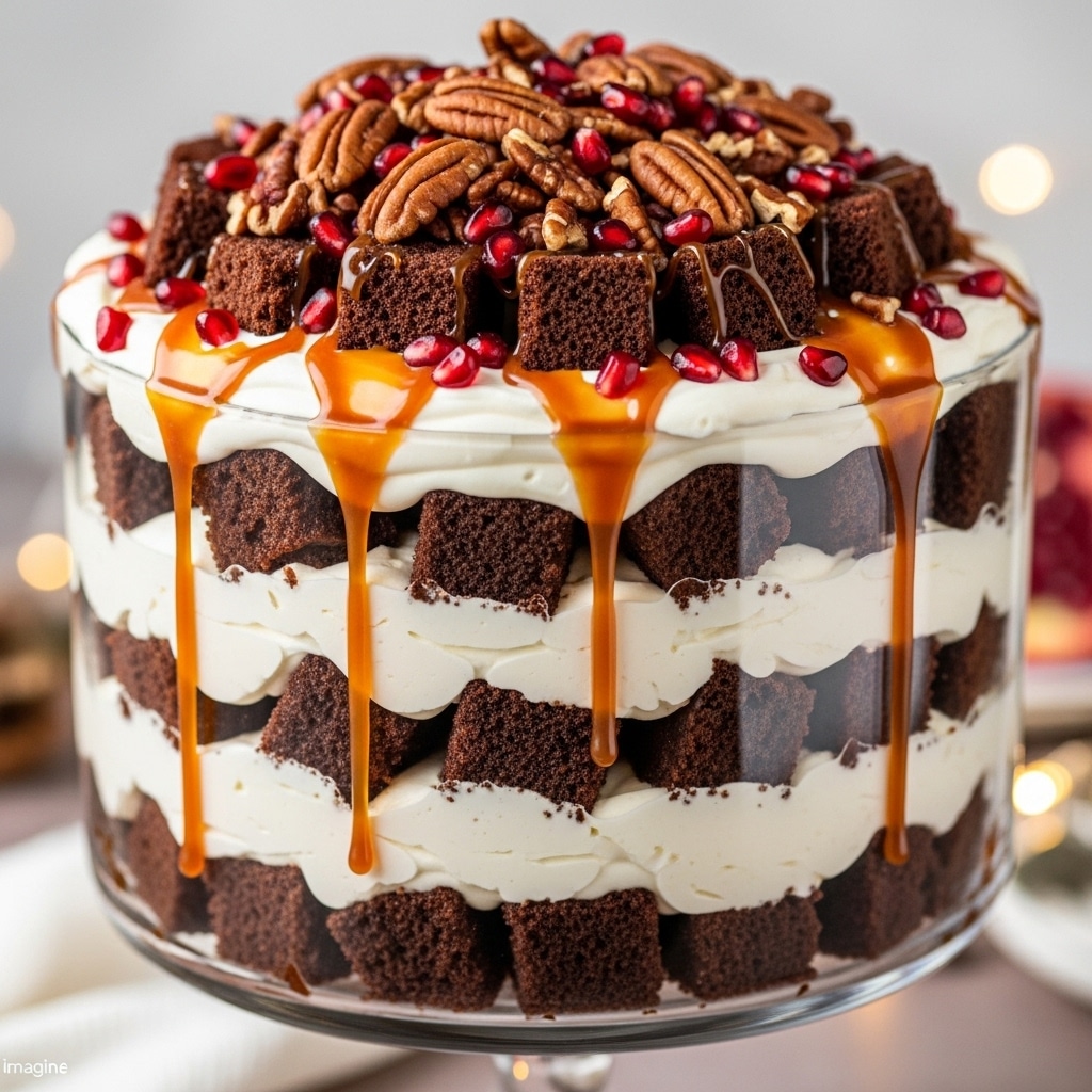 Holiday Gingerbread Trifle with Bourbon Cream Recipe - Recipe Image