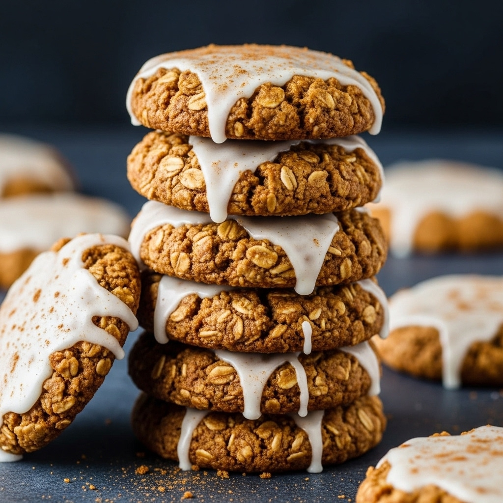 Iced Gingerbread Oatmeal Cookies Recipe