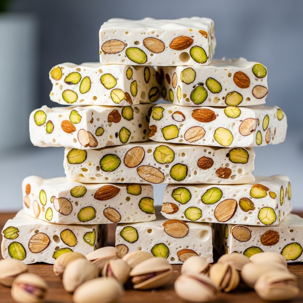Easy Homemade Torrone | Soft & Chewy Italian Nougat Recipe - Recipe Image