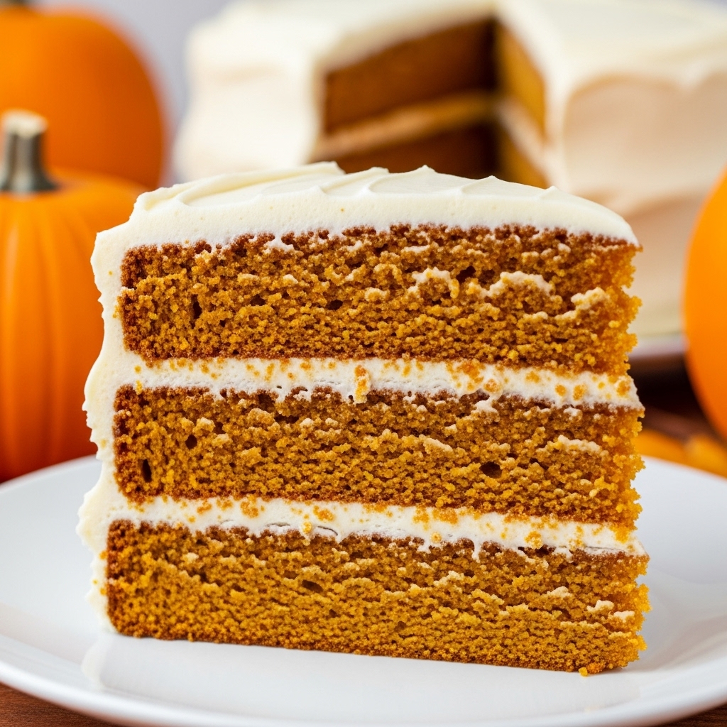Pumpkin Cake with Cinnamon Cream Cheese Frosting Recipe - Recipe Image