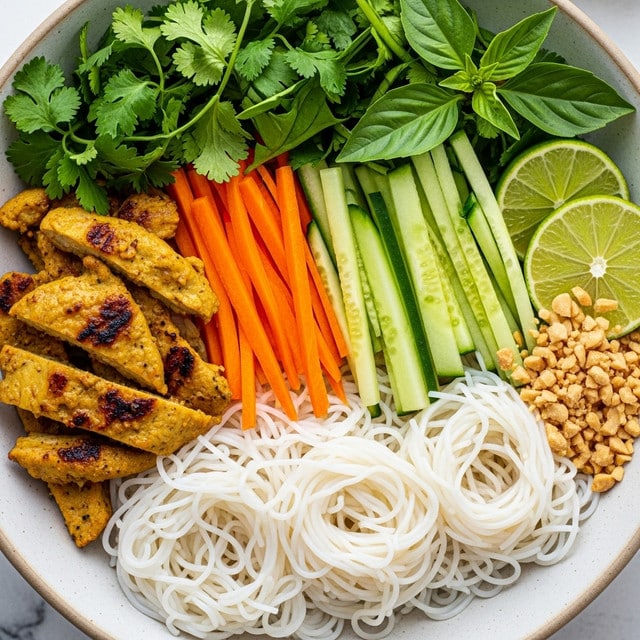 Vietnamese Noodle Bowl with Chicken Recipe - Recipe Image