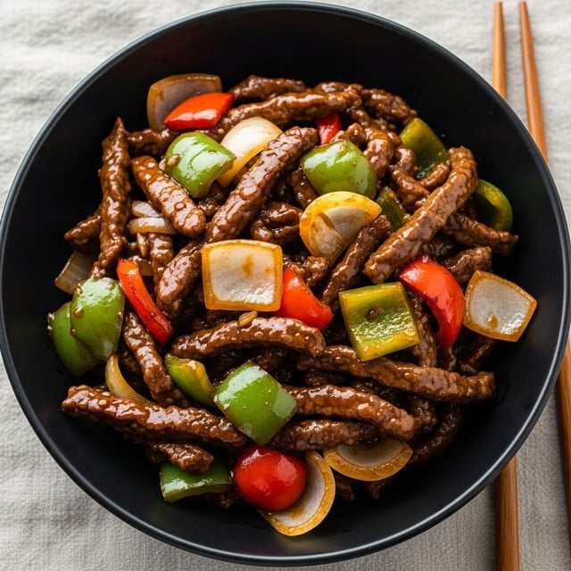 Slow Cooker Pepper Steak Recipe - Recipe Image