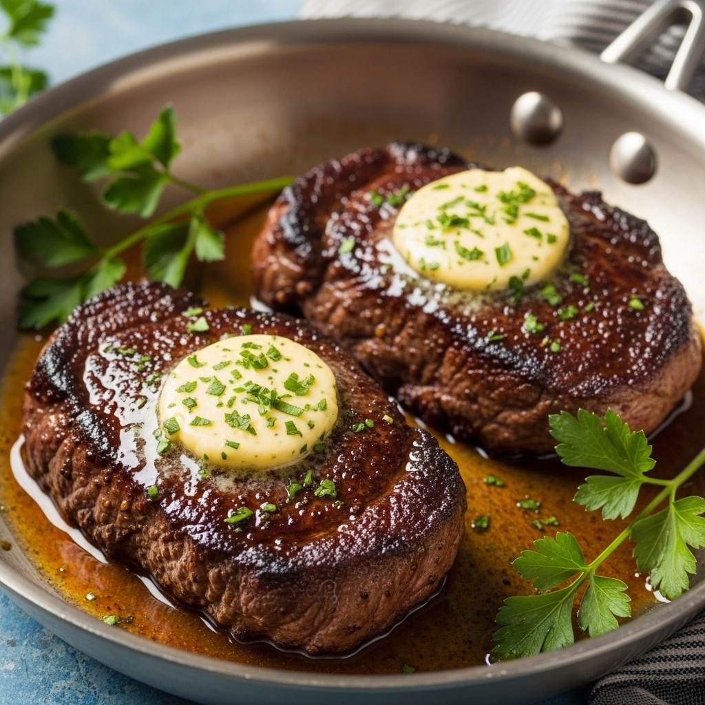 Sirloin Steak with Garlic Butter Recipe - Recipe Image