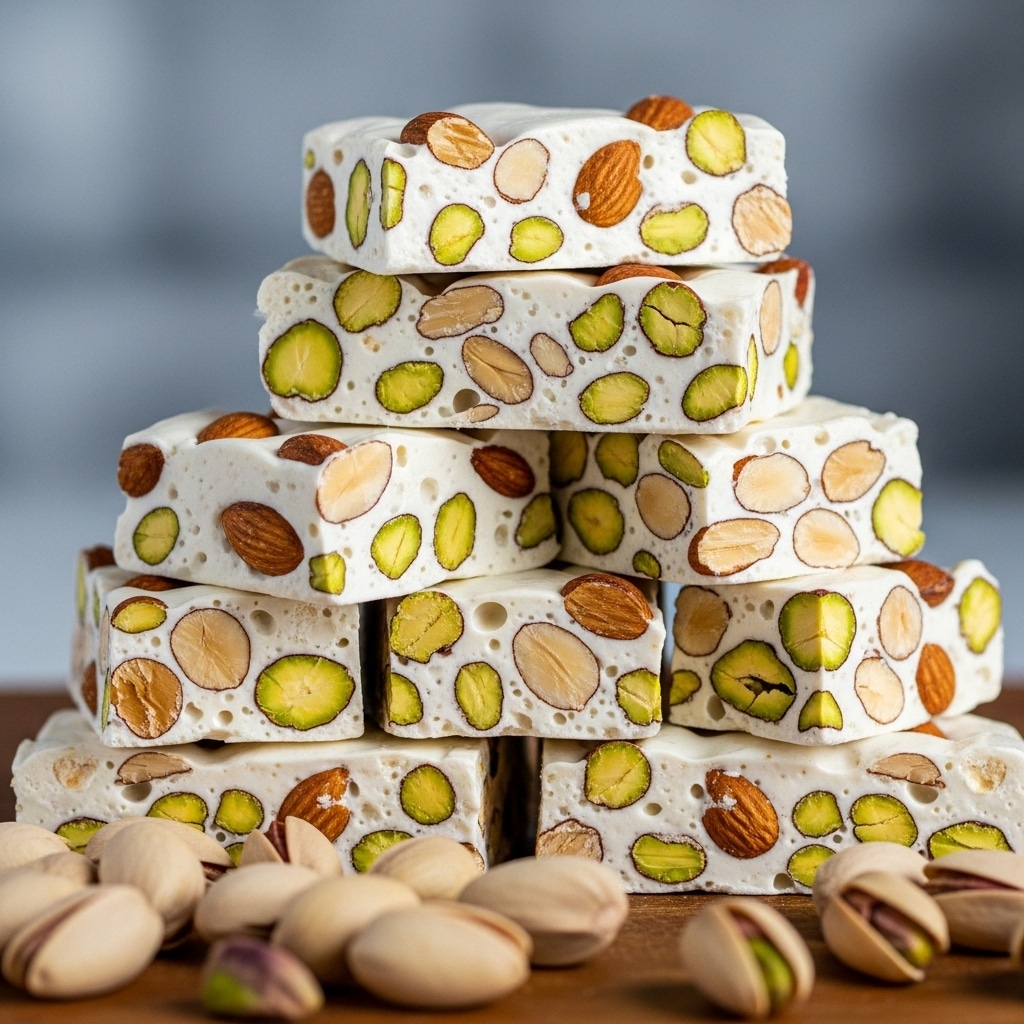 Easy Homemade Torrone | Soft & Chewy Italian Nougat Recipe - Recipe Image