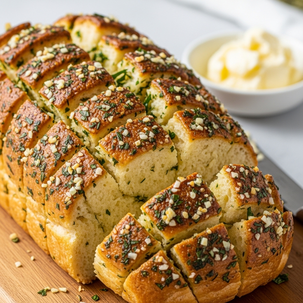 Garlic Parmesan Herb Bread Recipe - Recipe Image