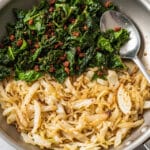 Garlic Sautéed Cabbage Kale Skillet Recipe