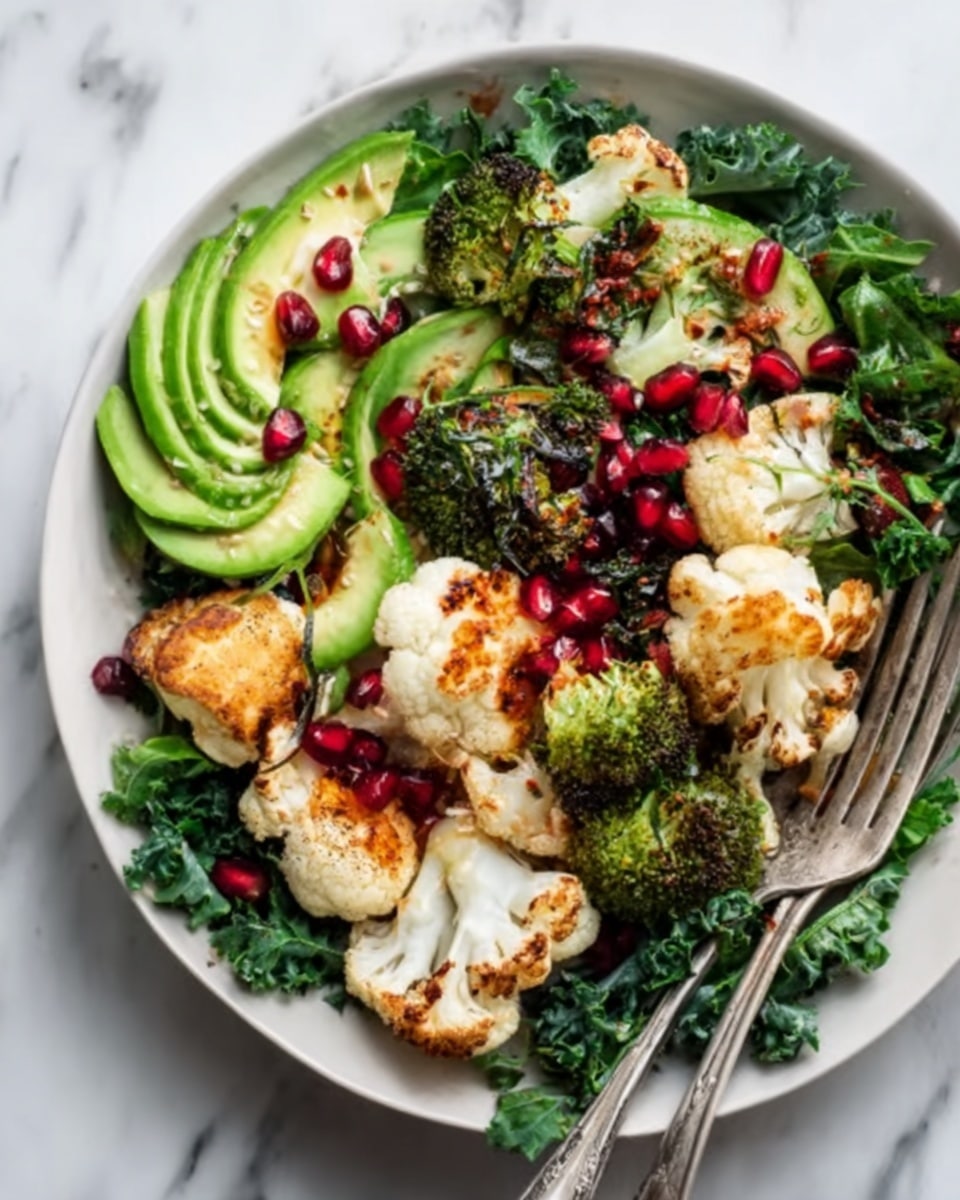 Roasted Cauliflower and Broccoli Salad with Lemon Tahini Dressing Recipe
