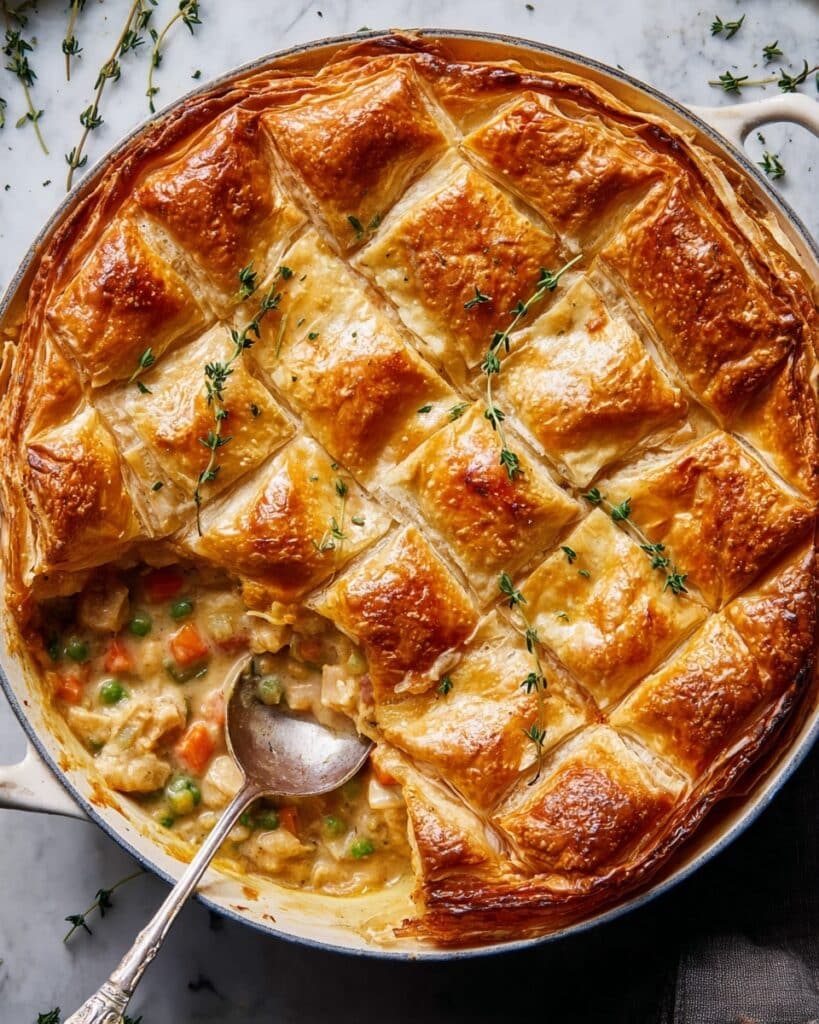 Chicken Pot Pie with Puff Pastry Recipe