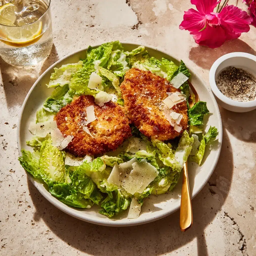 Chicken Milanese Recipe with Caesar Salad Recipe - Recipe Image