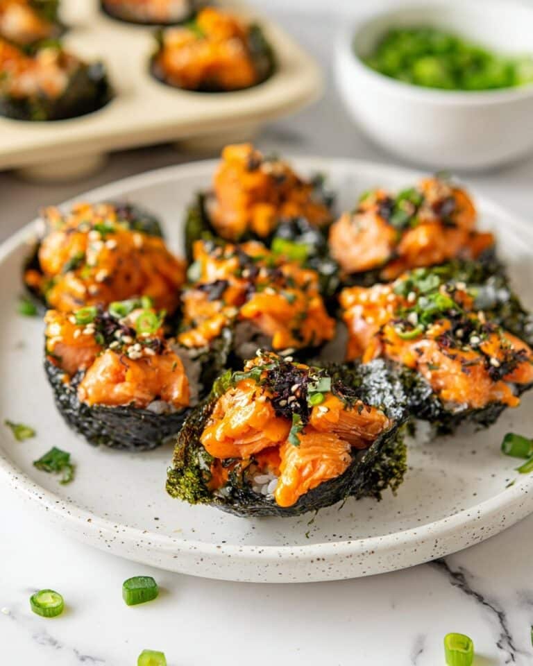 Easy Baked Salmon Sushi Cups (Viral Recipe) Recipe