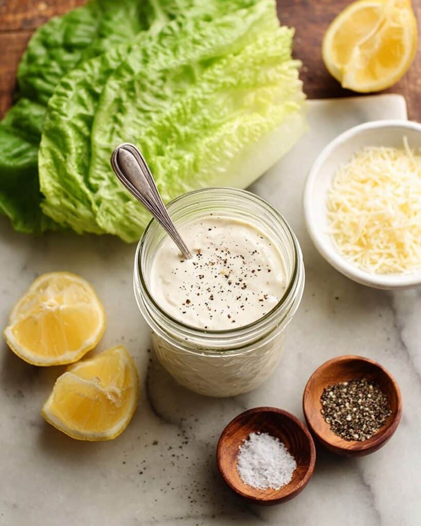 Easy Creamy Caesar Dressing Recipe