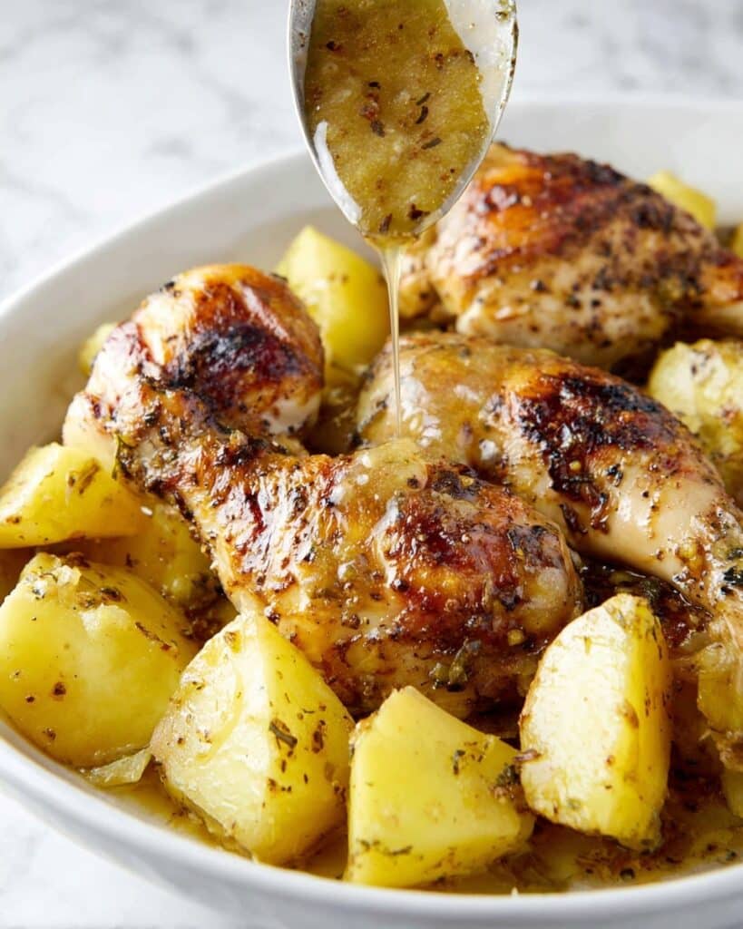 Lemon Greek Chicken and Potatoes Recipe