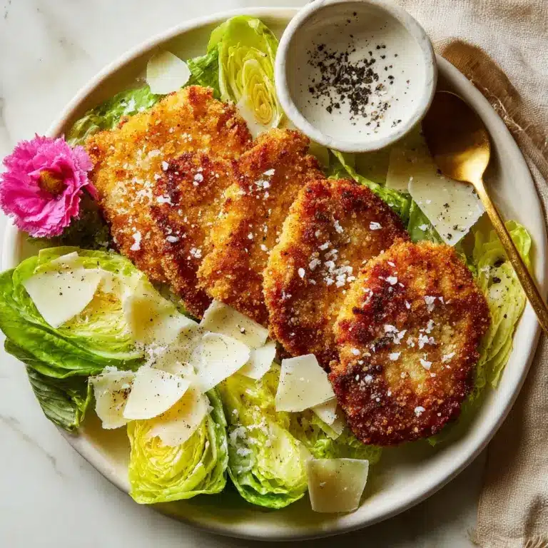 Chicken Milanese Recipe with Caesar Salad Recipe