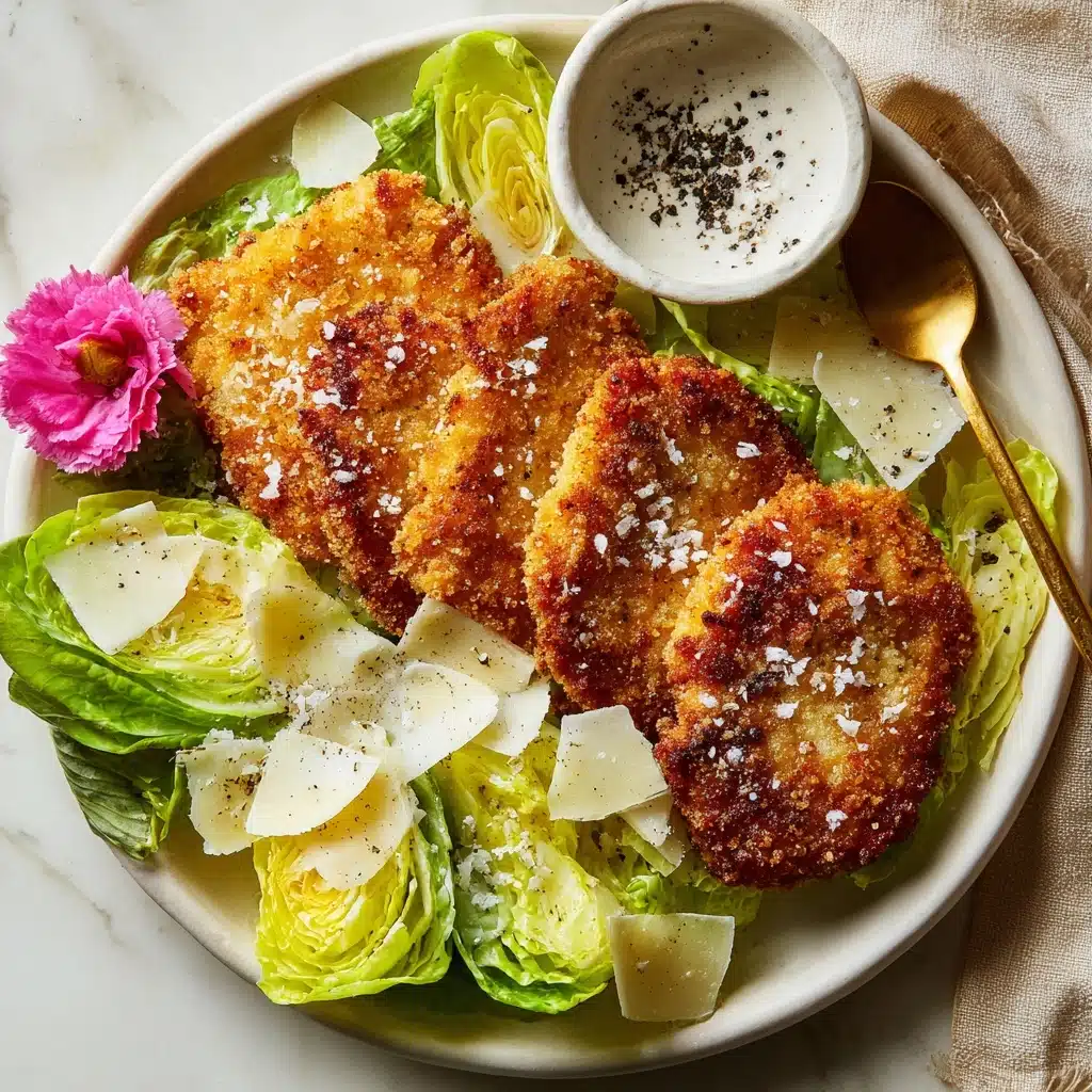Chicken Milanese Recipe with Caesar Salad Recipe - Recipe Image
