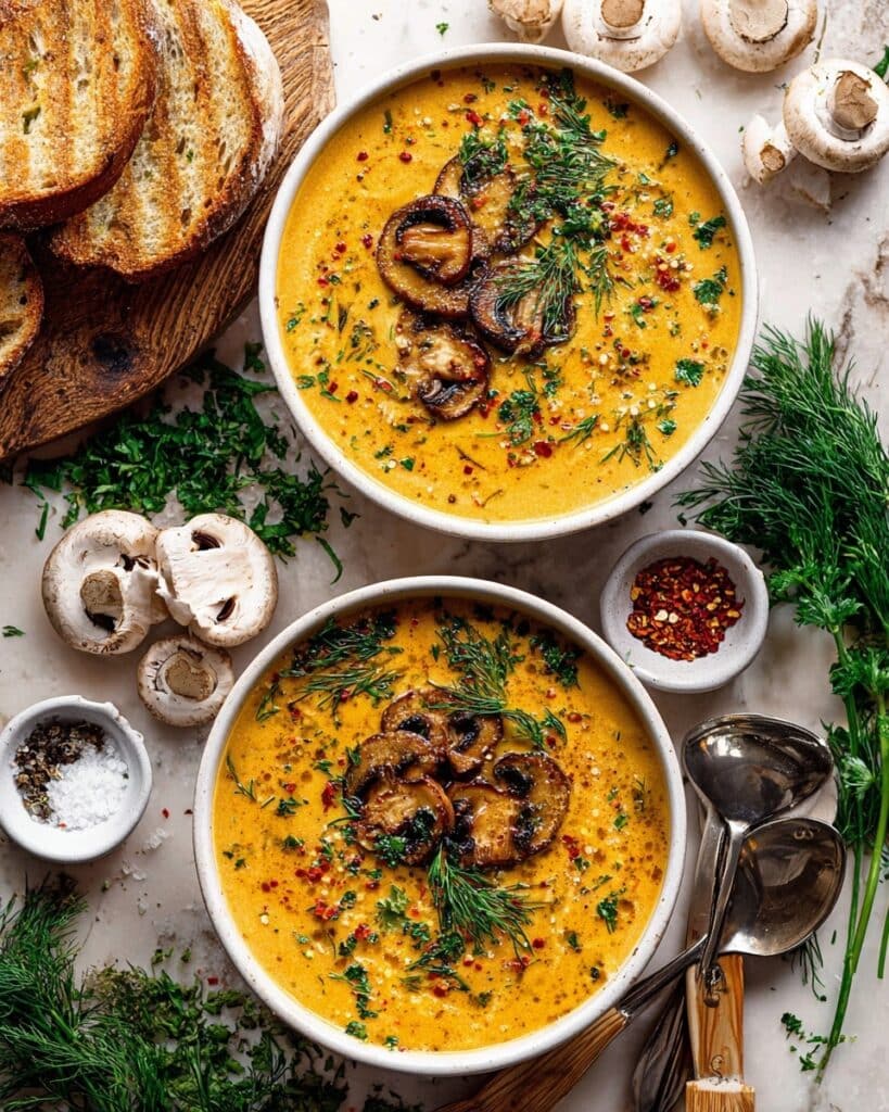 Creamy Hungarian Mushroom Soup Recipe