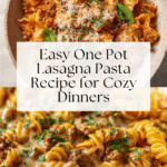 One Pot Lasagna Pasta Recipe