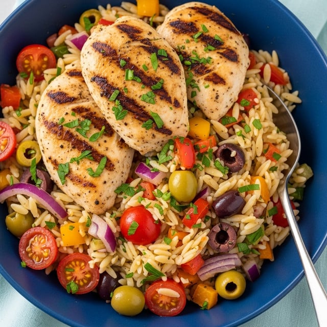 Mediterranean Chicken Orzo Recipe For A Healthy Dinner Recipe - Recipe Image