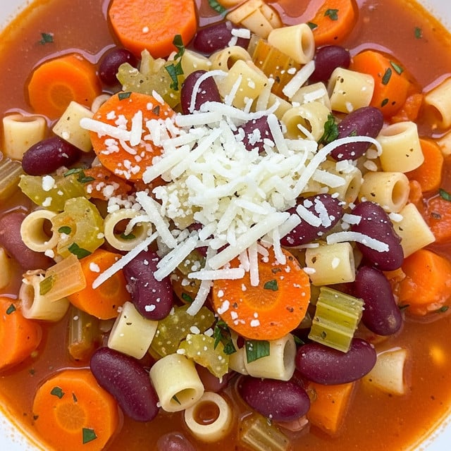 Hearty Italian Pasta Fagioli Soup Recipe - Recipe Image