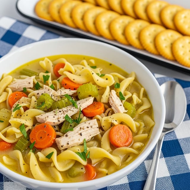 Creamy Chicken Noodle Soup Recipe - Recipe Image