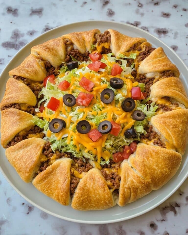 Crescent Roll Taco Ring Recipe