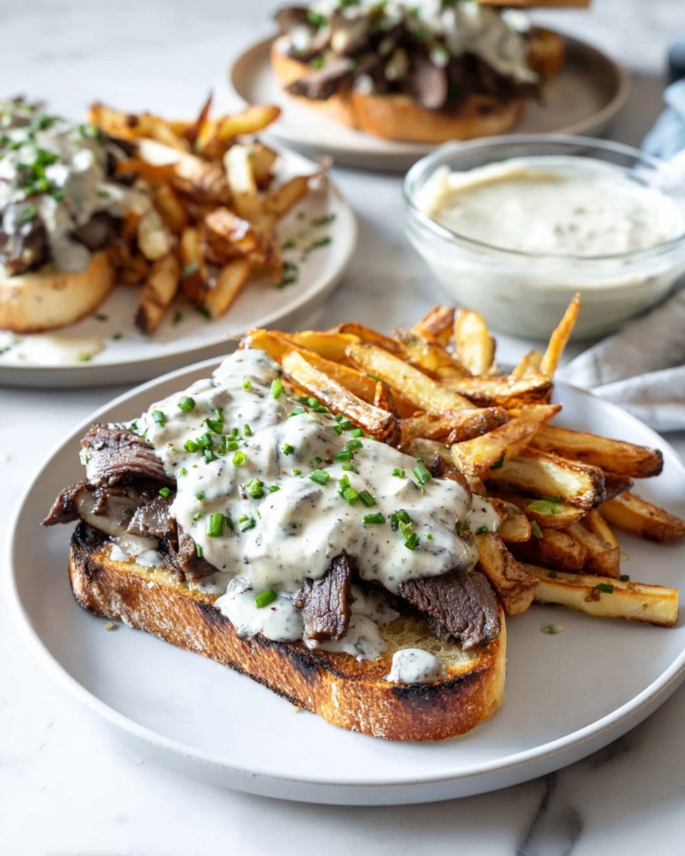 Creamy Mushroom Steak Frites Sandwich Recipe