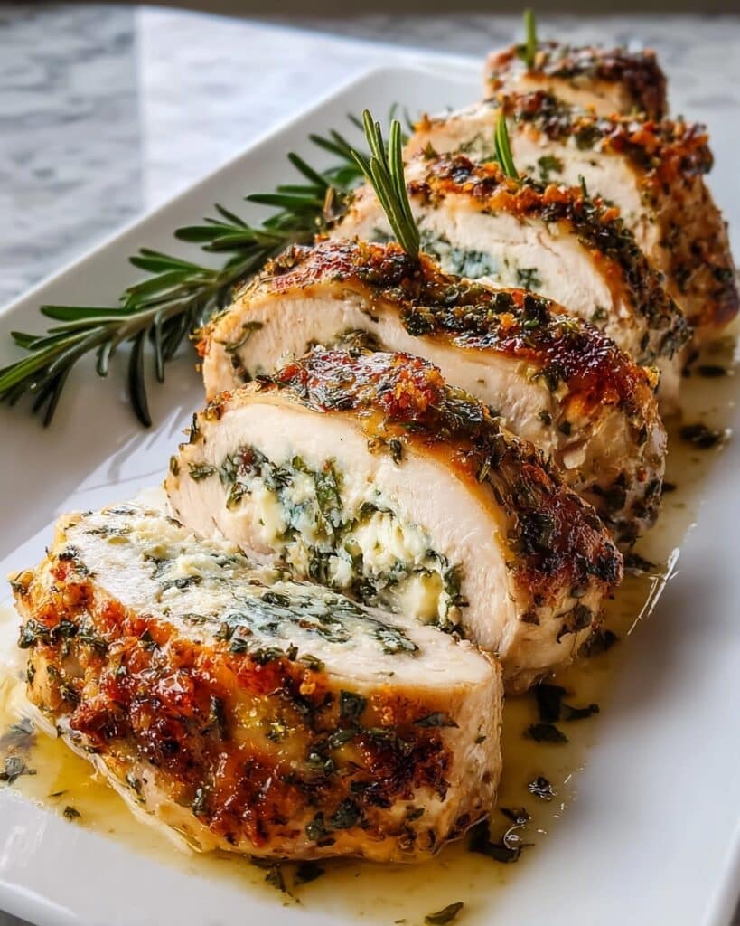 Herbed Ricotta Stuffed Chicken Rolls Recipe