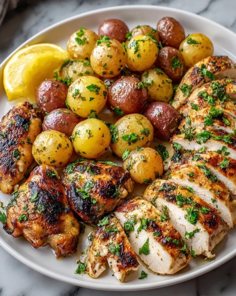 Lemon Balsamic Chicken and Potatoes Made Easy Recipe