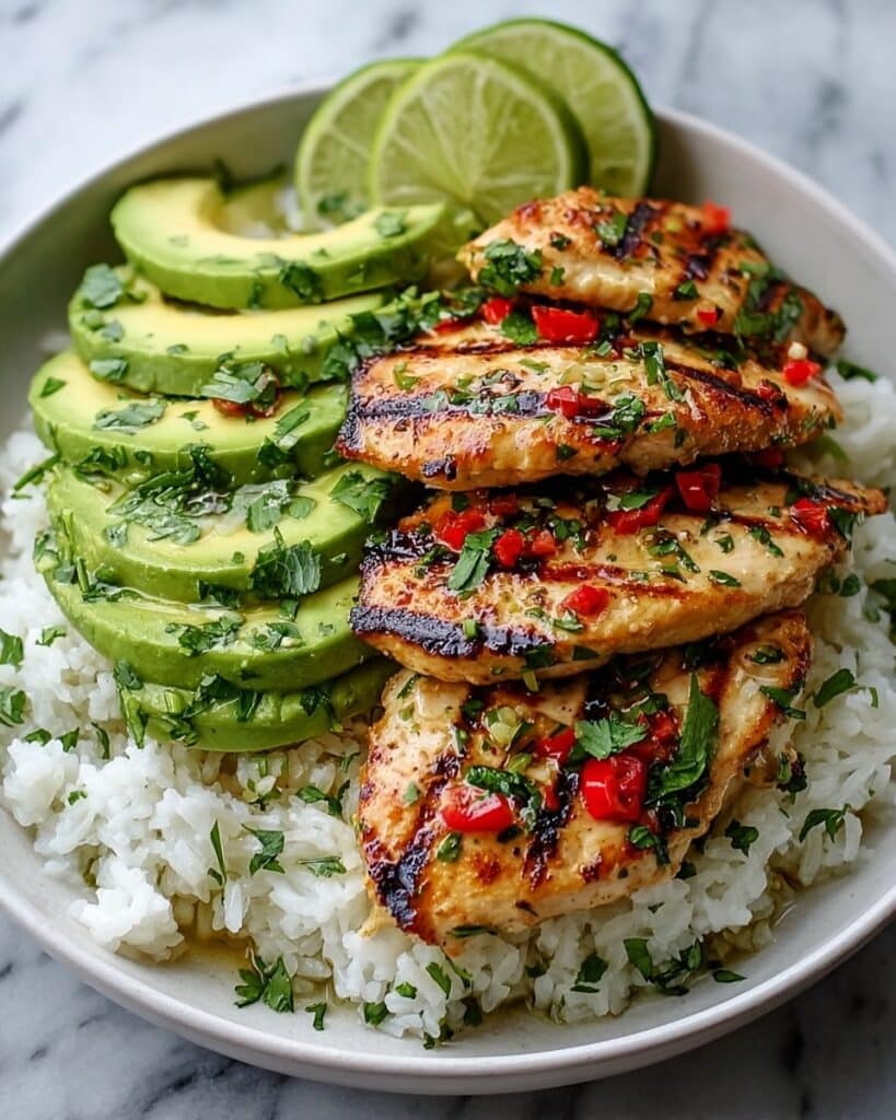 Honey Lime Chicken with Avocado Rice Recipe