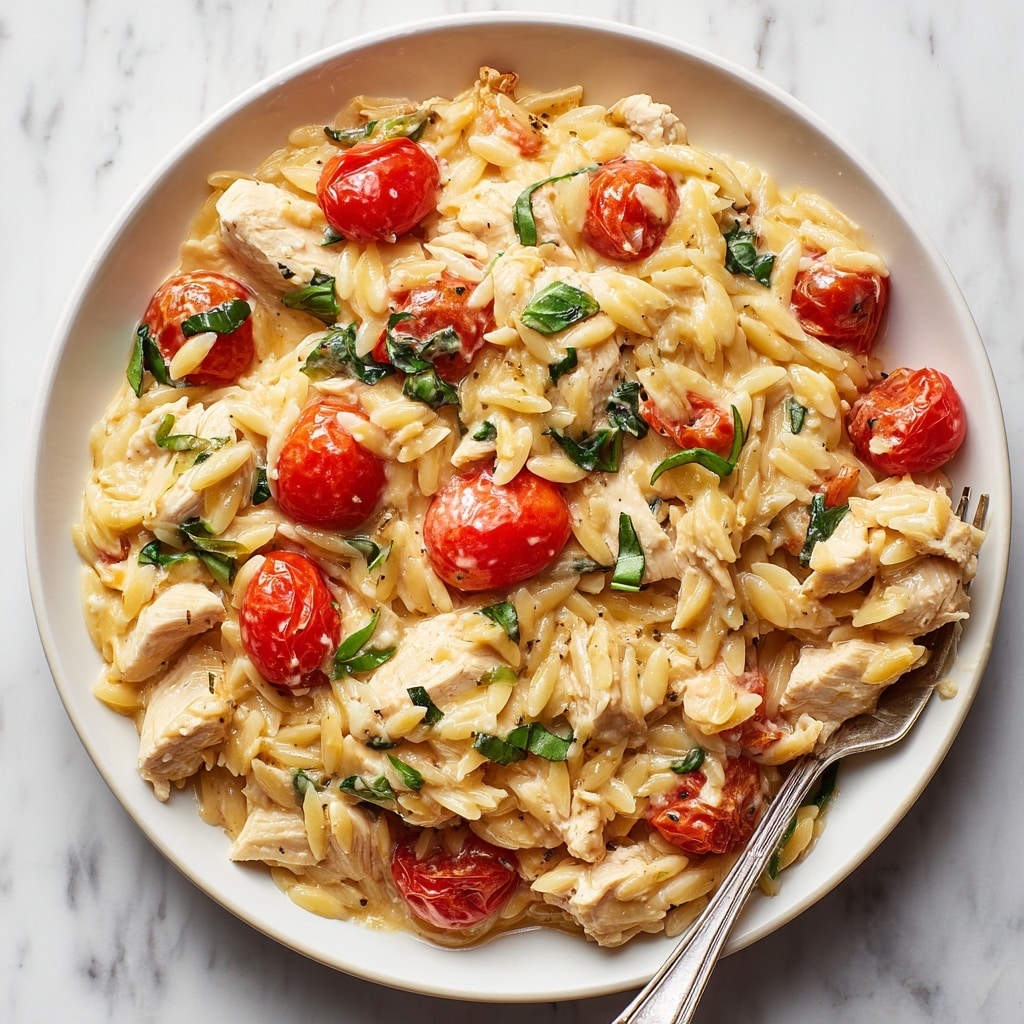 A white rectangular casserole dish filled with a baked layered dish that has a top layer of melted cheese browned in spots, scattered cherry tomatoes, and wilted green spinach leaves mixed throughout. Beneath the cheese layer, chunks of cooked chicken and a creamy sauce are visible, with some edges showing a slight crisp from baking. The casserole rests on a blue-striped cloth on a white marbled surface, next to a wooden spoon. photo taken with an iphone --ar 4:5 --v 7