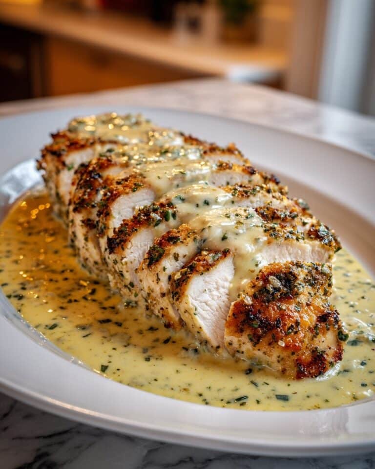 Baked Caesar Chicken with Creamy Parmesan Sauce Recipe