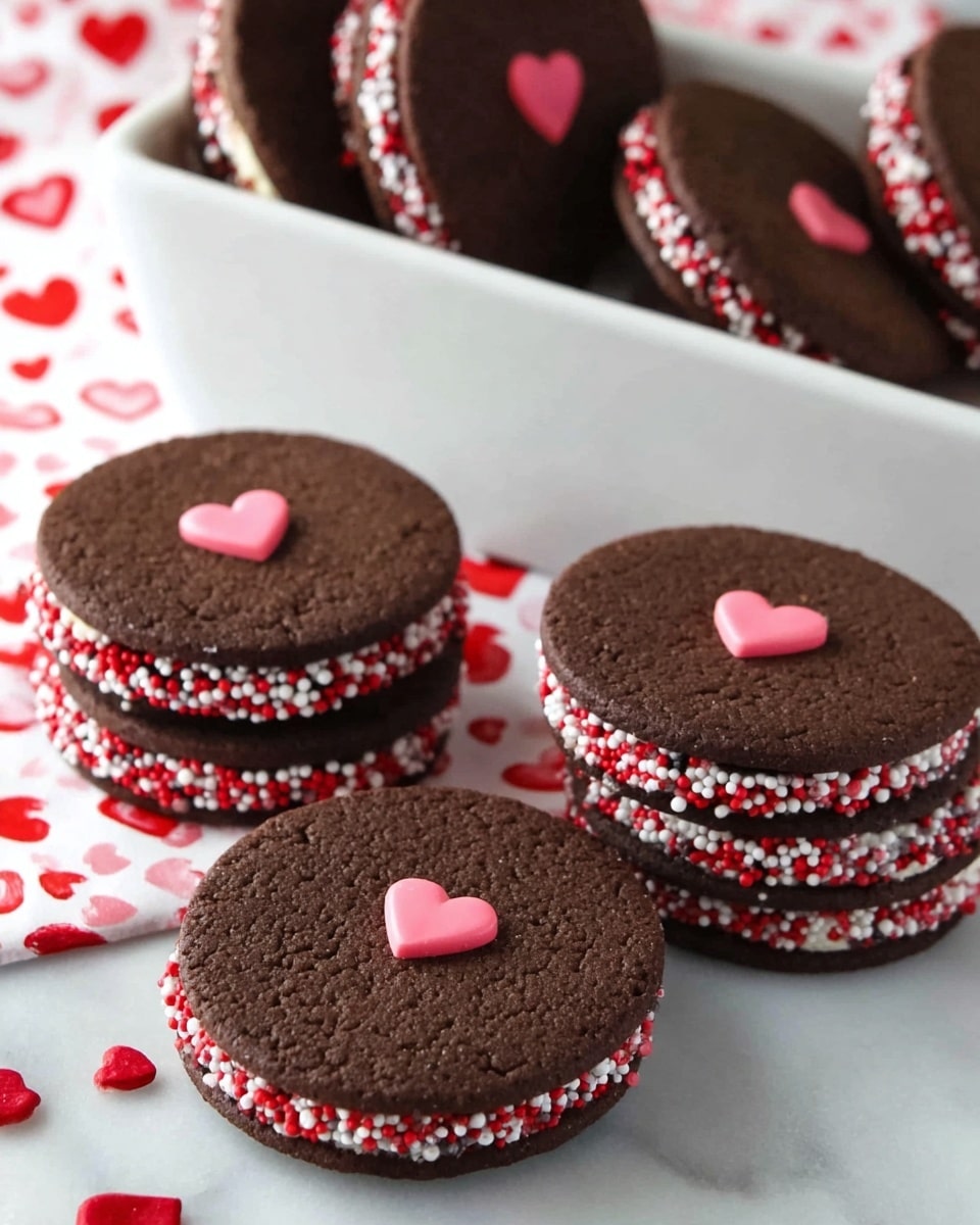 Chocolate Shortbread Cookies with Colorful Sprinkles Recipe