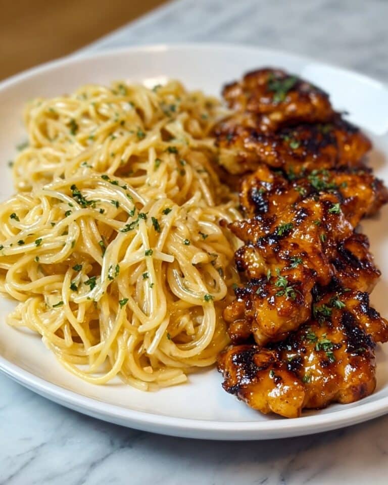 Lemon Garlic Butter Chicken with Creamy Parmesan Pasta Recipe