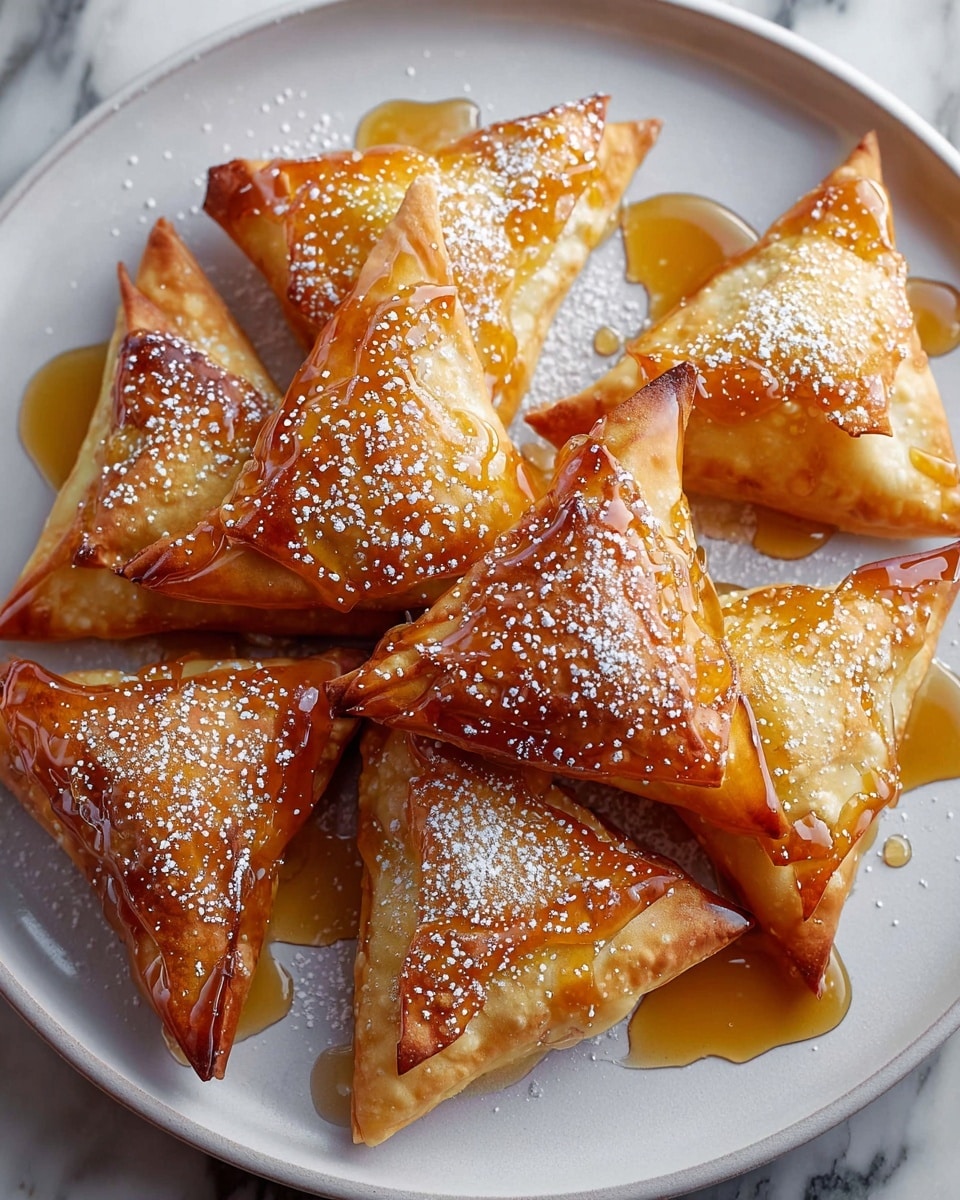 Easy Air Fryer Caramel Apple Wontons Recipe
