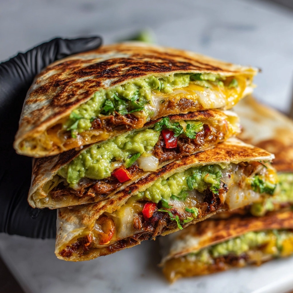 Chicken Fajita Quesadillas with Fresh Guacamole Recipe