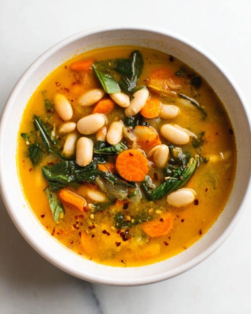 Brothy Carrot Butter Bean Soup Recipe