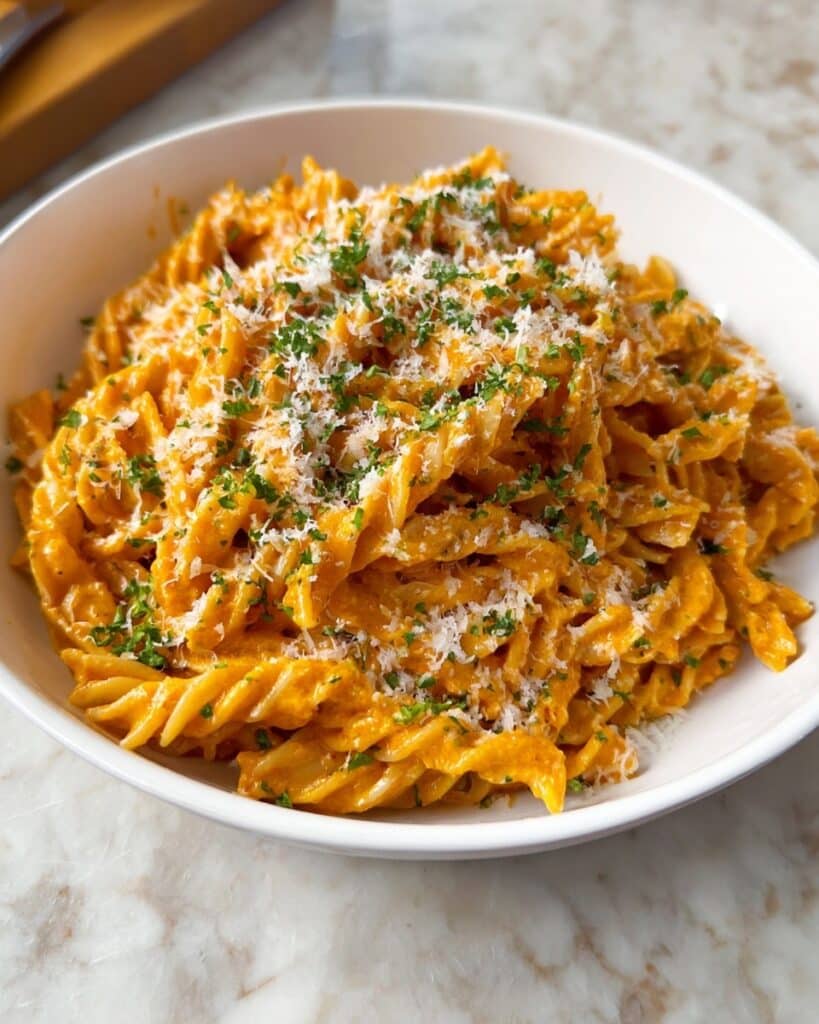 Creamy Roasted Eggplant and Tomato Pasta Recipe