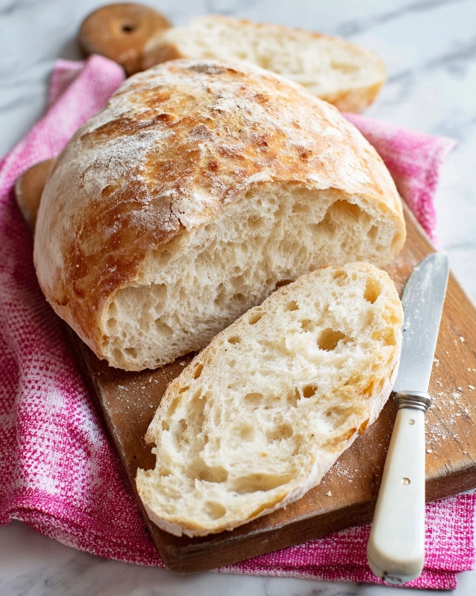 A close-up photo shows two pieces of fresh baked bread being pulled apart by two woman's hands with light blue painted nails. The bread has a light golden-brown crust with a dusting of white flour, showing a soft and fluffy inside texture where it is split. In the background, more pieces of the same bread rest on a white tray inside a black pan, all placed on a white marbled textured surface with a blurred kitchen setting. photo taken with an iphone --ar 4:5 --v 7
