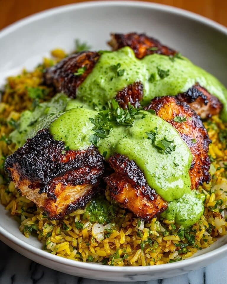 Peruvian Chicken and Rice with Green Aji Verde Sauce Recipe