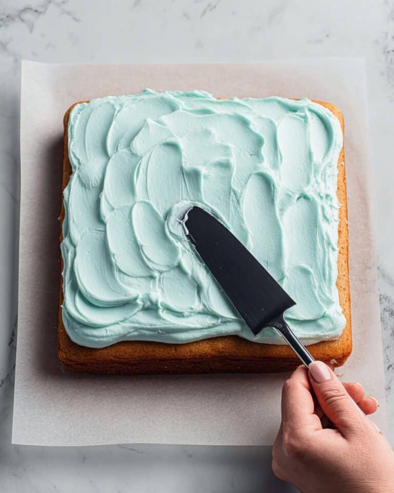 Robin Egg Snack Cake with Speckled Frosting Recipe