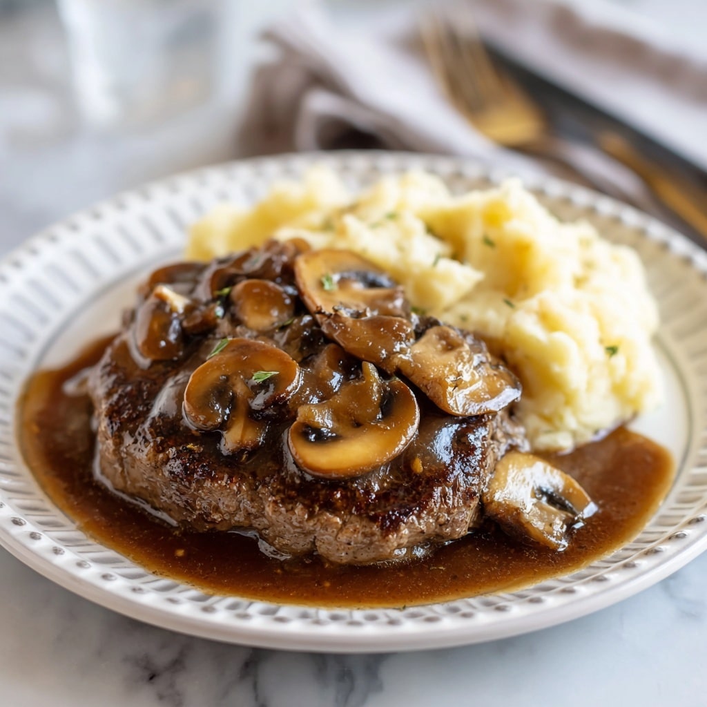 Mom’s Oven-Baked Round Steak with Mushrooms and Onion Soup Recipe