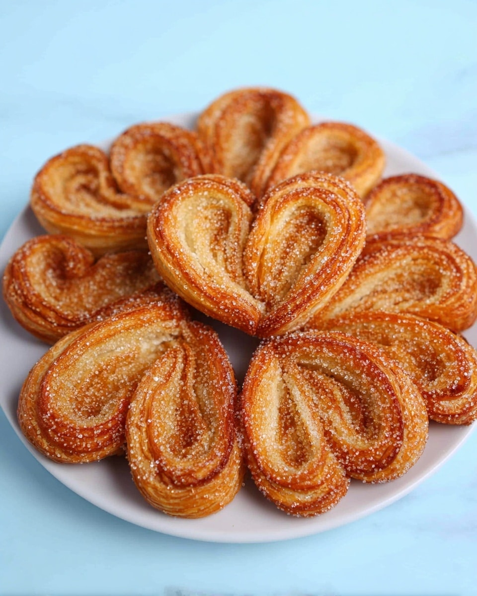 A group of 15 golden brown palmiers arranged closely together on a white plate, each showing their signature layered, heart-shaped, crispy design with a sugary, slightly caramelized crust that glistens in the light, placed against a white marbled textured background. photo taken with an iphone --ar 4:5 --v 7