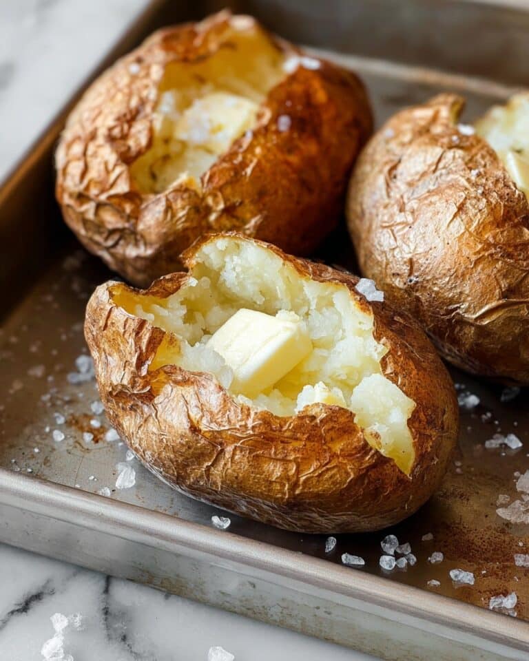 Ultimate Crispy-Skinned Fluffy Baked Russet Potatoes Recipe